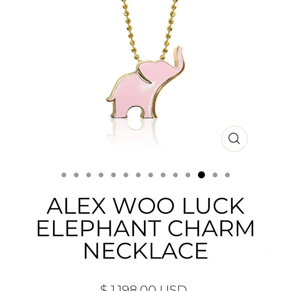 Alex Woo 14k Gold & Enamel Good Luck Elephant 🐘 Necklace 18” - Picture 9 of 10